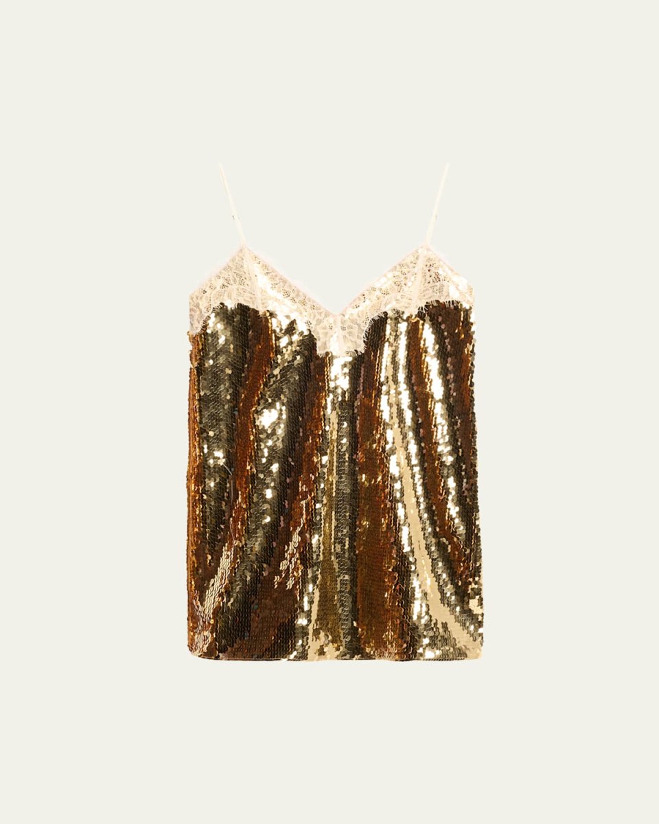Olive Sequined Mini Dress